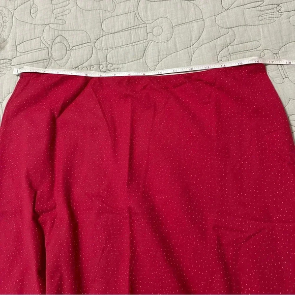 Elegant Red Midi Skirt - Picture 6 of 6